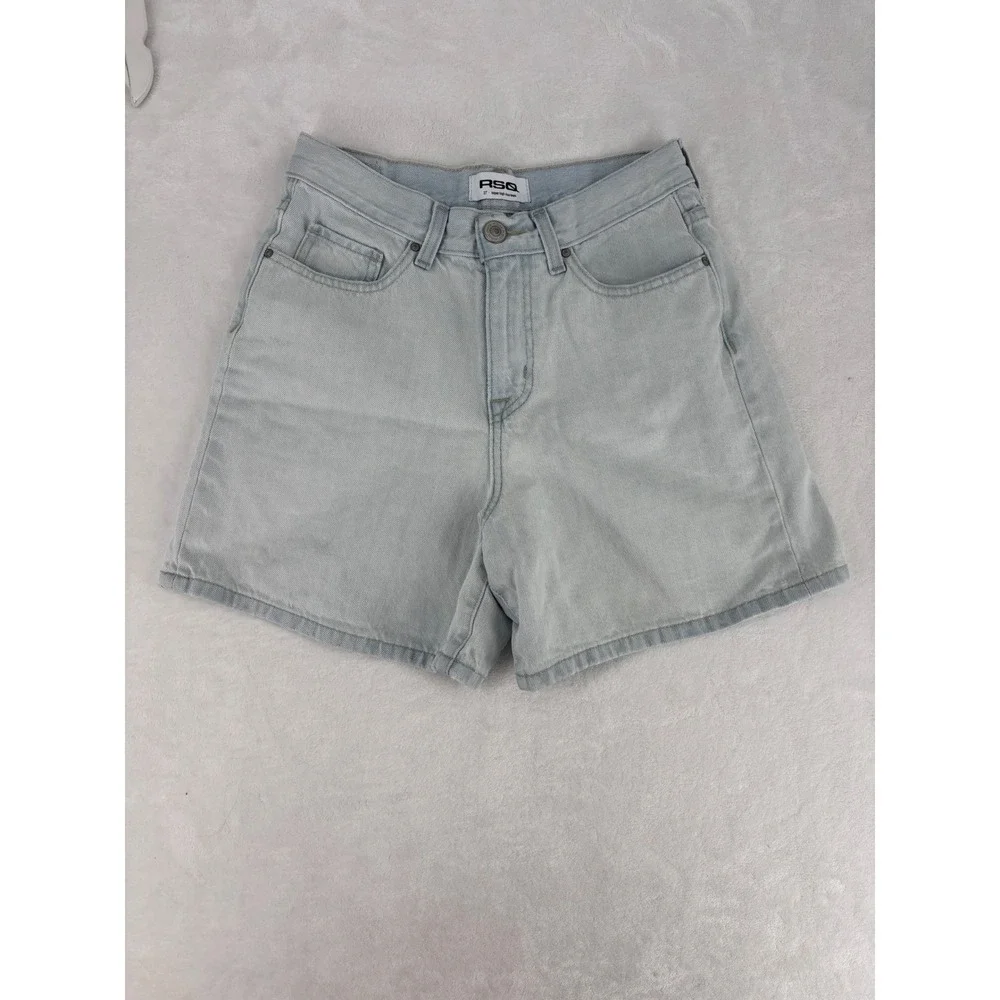 RSQ Denim Shorts Womens‎ 27 Light Wash Super High Rise Mom Summer Casual
